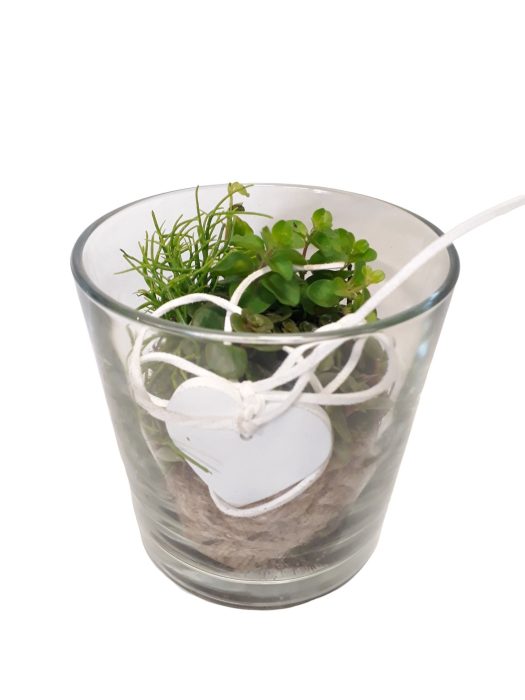 534GMX Cil.glas + jute mini groen mix, D 13
