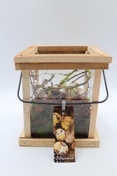 Pasen, houten lantaarn naturel, D 20