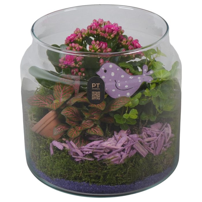 PTIG2621 Arrangement Indoor in glazen vaas, D 19