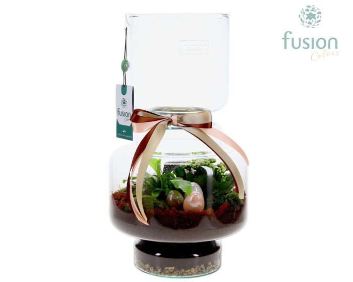 Green Bottle Lotte Large met Pasen arrangement, D 22
