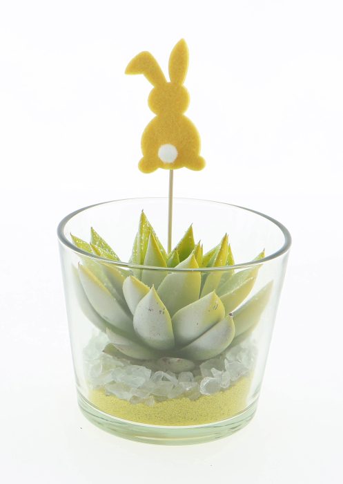 Miranda easter multi glitter in glas + bunny, D 10